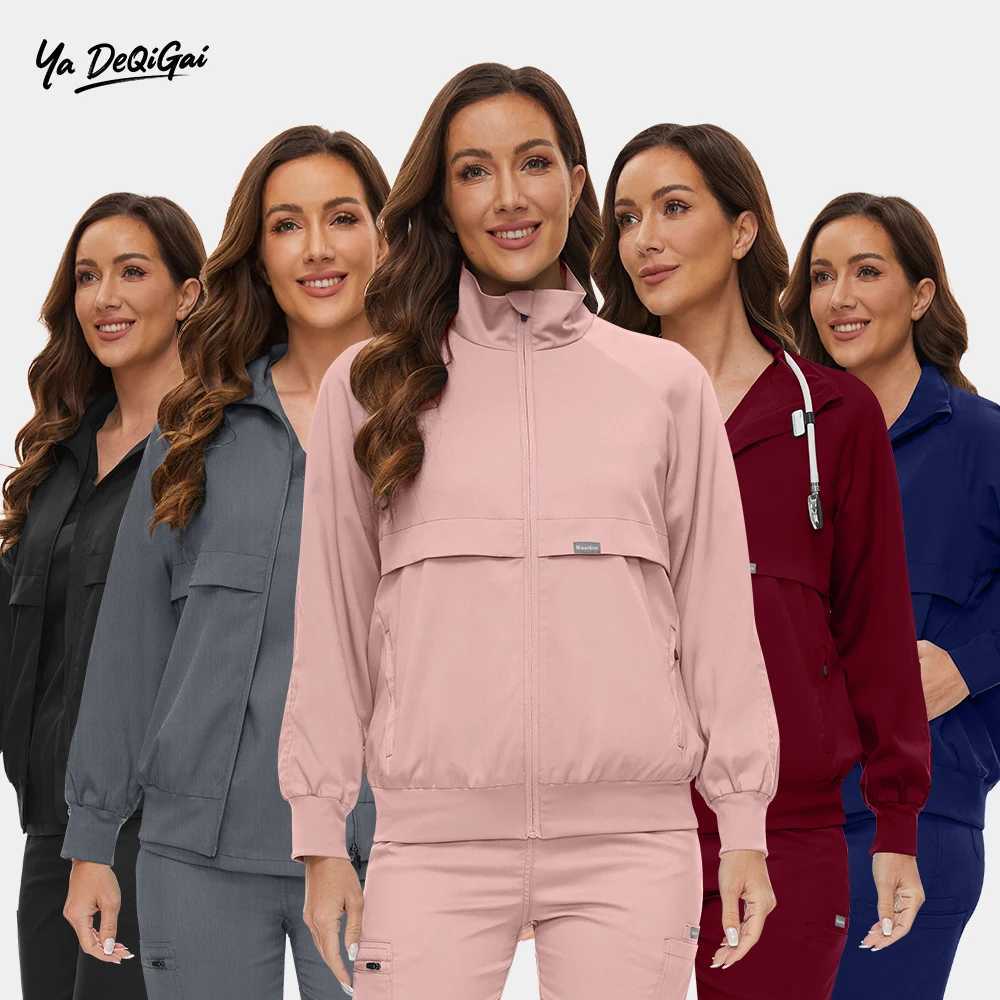 Surgical Jacket Medical Work Top Multi Colored Long Sleeved Warm Uniforms Doctor Nurse Scrubs Tops Highquality Outerwear Unisex J251103