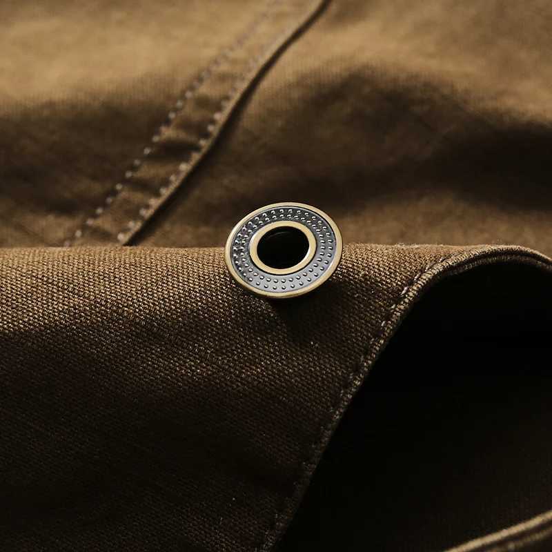 2024 autumn and winter new mens coat American vintage fashion waistcoat short cargo jacket X250403