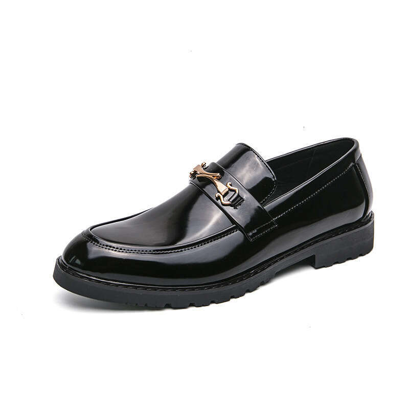 2024 Spring and Autumn New Style One Step Leg Fu Leather Large Business Casual Hairstylist Men's Shoes