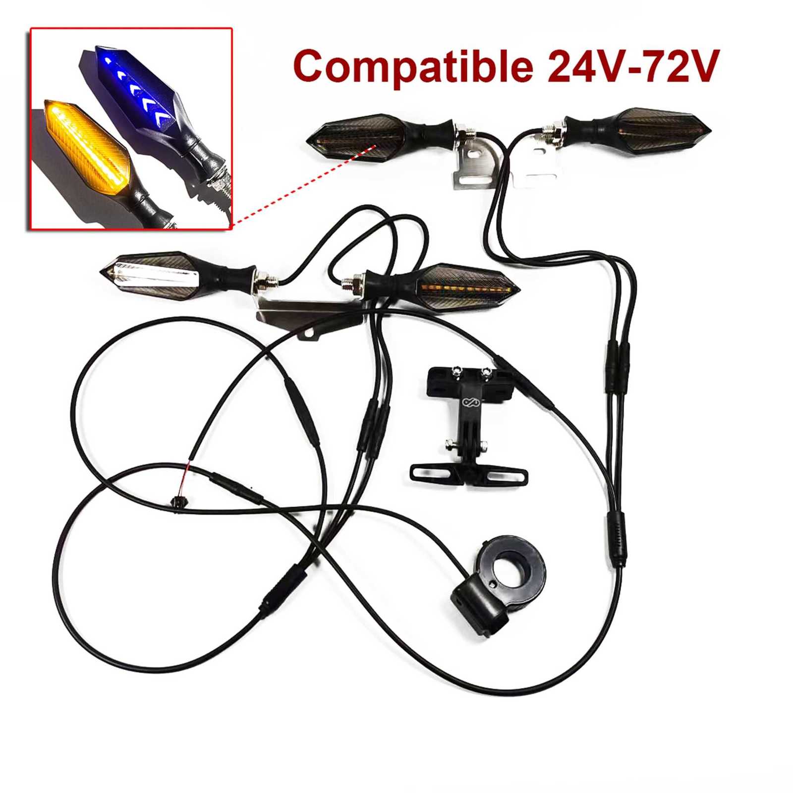 EBKE Electric Bicycle 36V 48V 52V 72V Steering Light Set Kit Switch Left Right TurnW251103