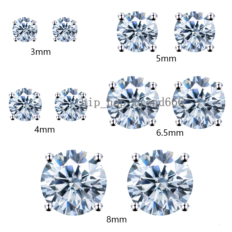 Classic Only One Lab Diamond Gold Plated With Vvs Moissanite Earring Men and Women Stud Earring S925 Earrings
