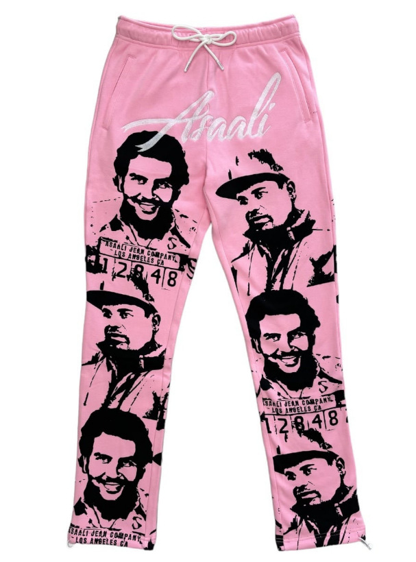 Men's Gothic Fashion Angel Wing Y2K Clothes Women's Hip Hop Pocket Sequin Shiny High Waist Leg Trousers