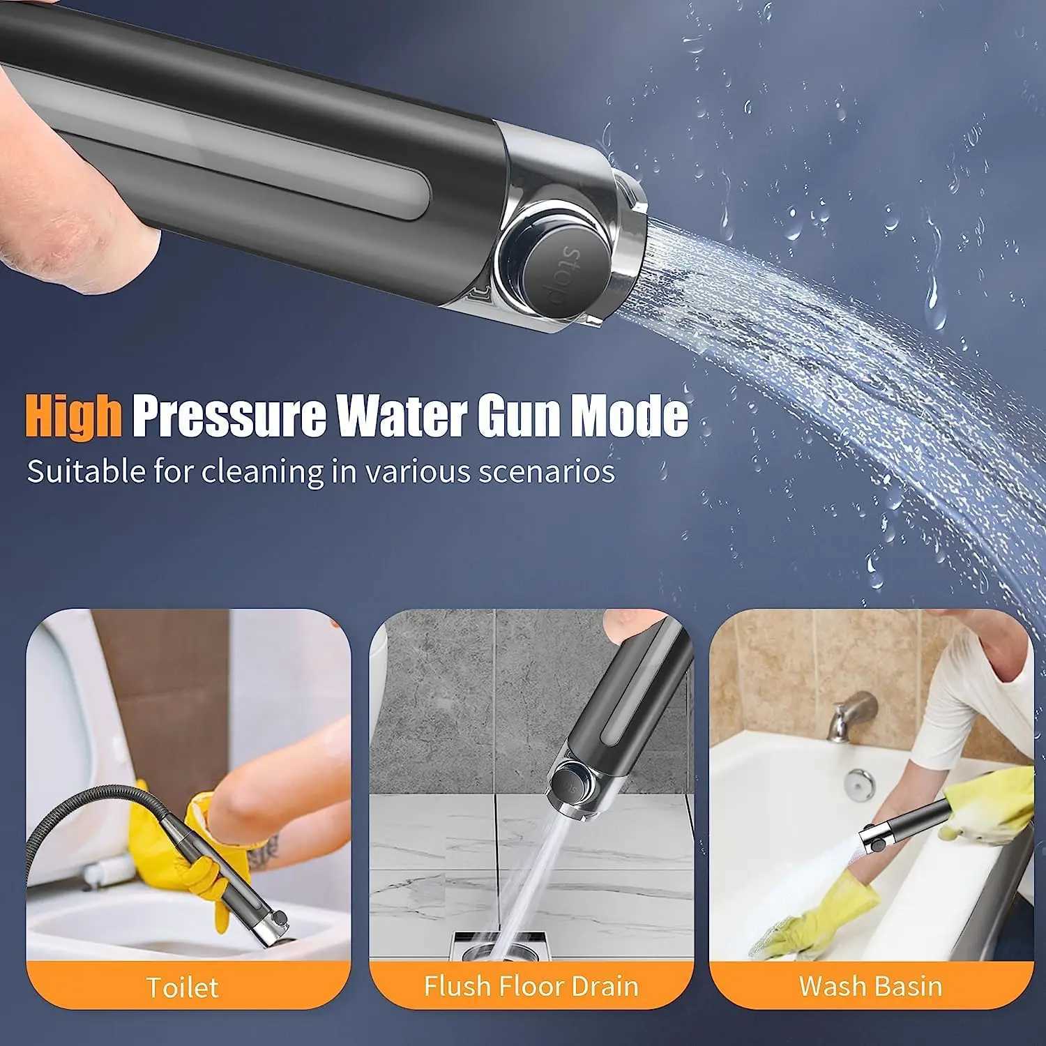 High Pressure Massage Shower Portable Filter Rainfall Faucet Tap Bathro Bath 3 Modes Shower Innovative Accessories Y251103