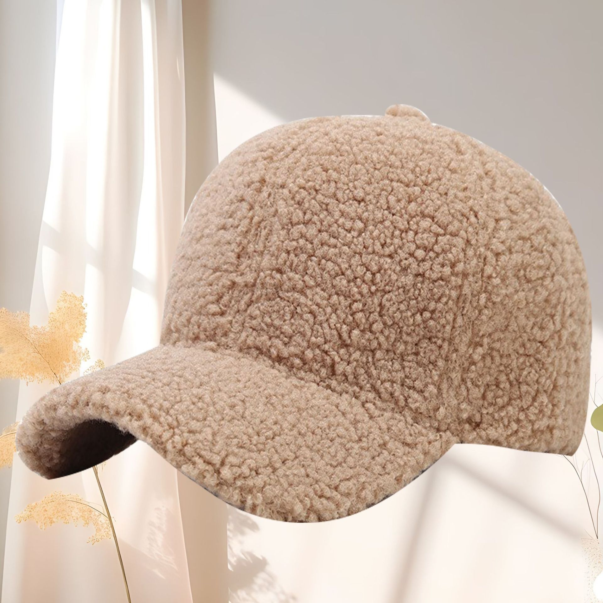 Luxury cap designer hat Lamb plush baseball cap fashionable and warm simple duckbill cap sports hats for women unisex free shipping adjustable