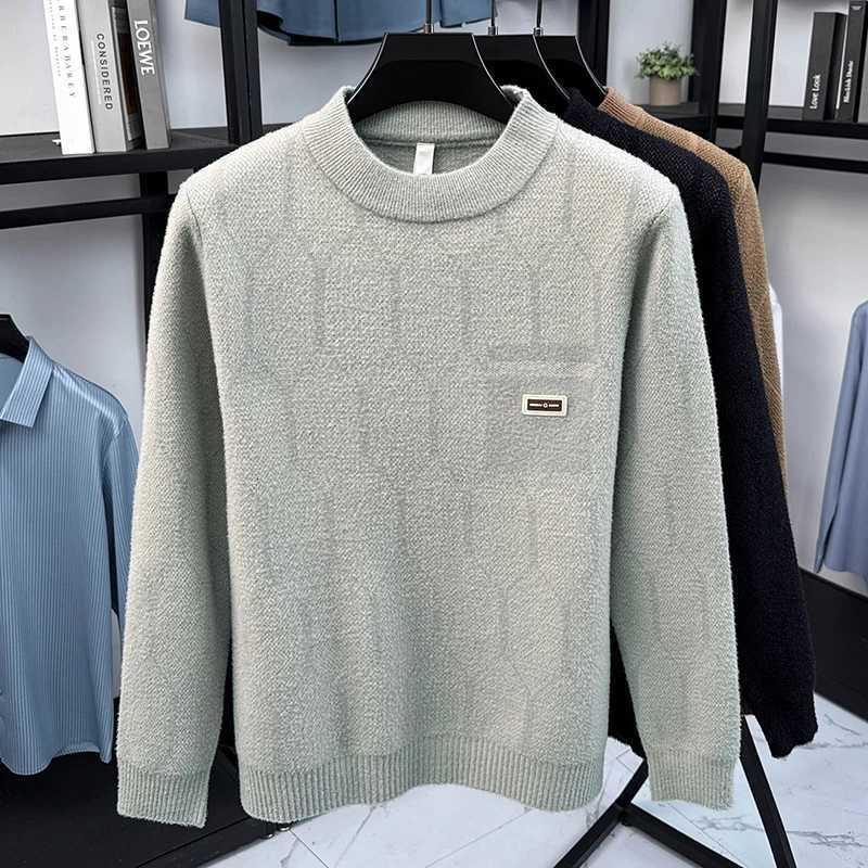 Winter New Arrival Hot Sales Half High Collar Mens Knitted Sweater Luxury Quality Thicken Soft Warm Pullovers Fashion MenswearT251103