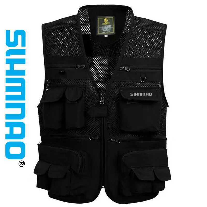2025 Mens Fishing Vest Tactical Outdoor Equipment Jacket Summer Vest Mens Tool Multi Pocket Mesh Work Sleeveless Jacket Mens X250403