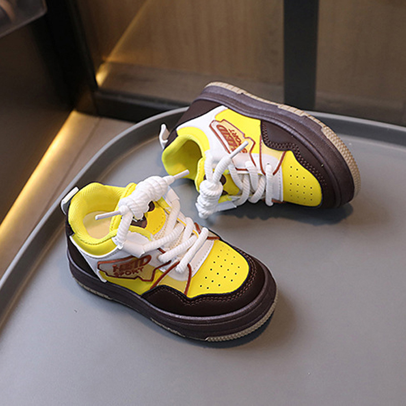 Designer Kids Shoes Thick Bottom Versatile Kids Trainers Umshop for Toddler Fashion boy School Leisure Tennis Shoes Non-slip Chunky Sizes 21 - 32 U011