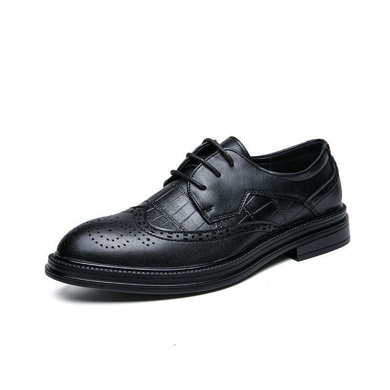 Large 2023 Spring Autumn British Business Dress Leather 37-46 Men's Wedding and Groom Shoes