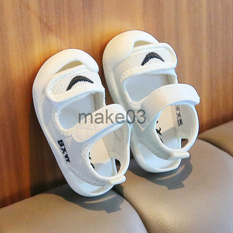Summer Baby Walking Shoes Sandals Baby Girls Boys Breathable Mesh Bread Toe Shoes 0-3 Year Old Anti Kick Kids Shoes J250403
