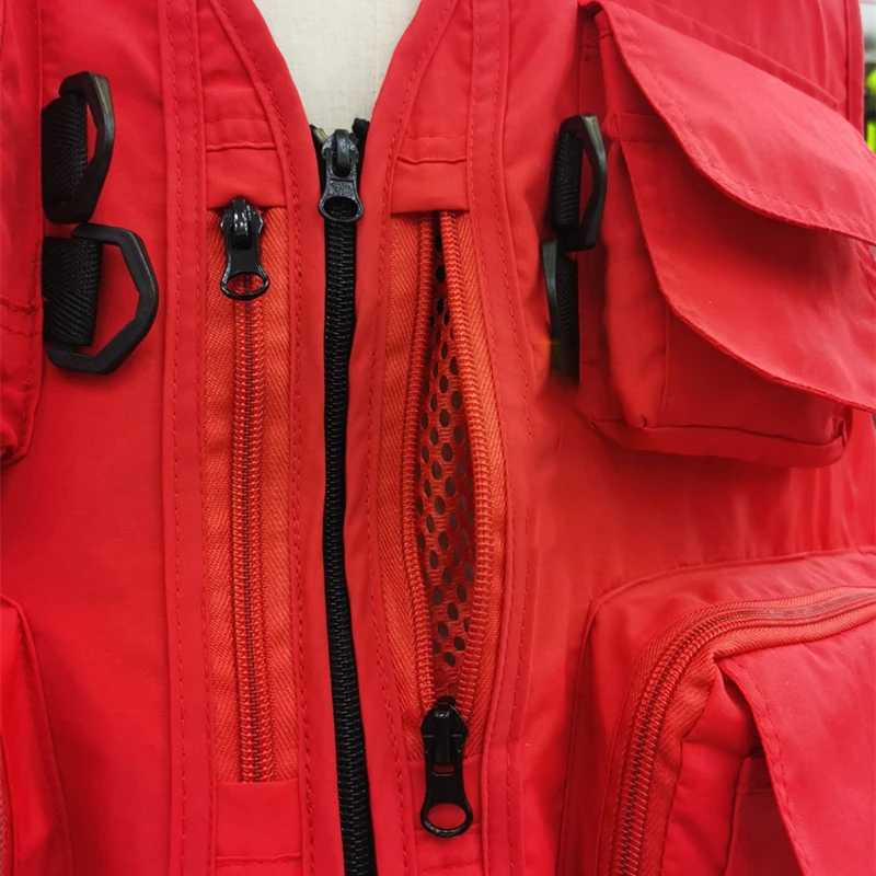Mens Fishing Vest Photographer Waistcoat Tactical Mesh Cargo Sleeveless Jacket Stylish Multi-Magic Pocket Vest for Outside X250403