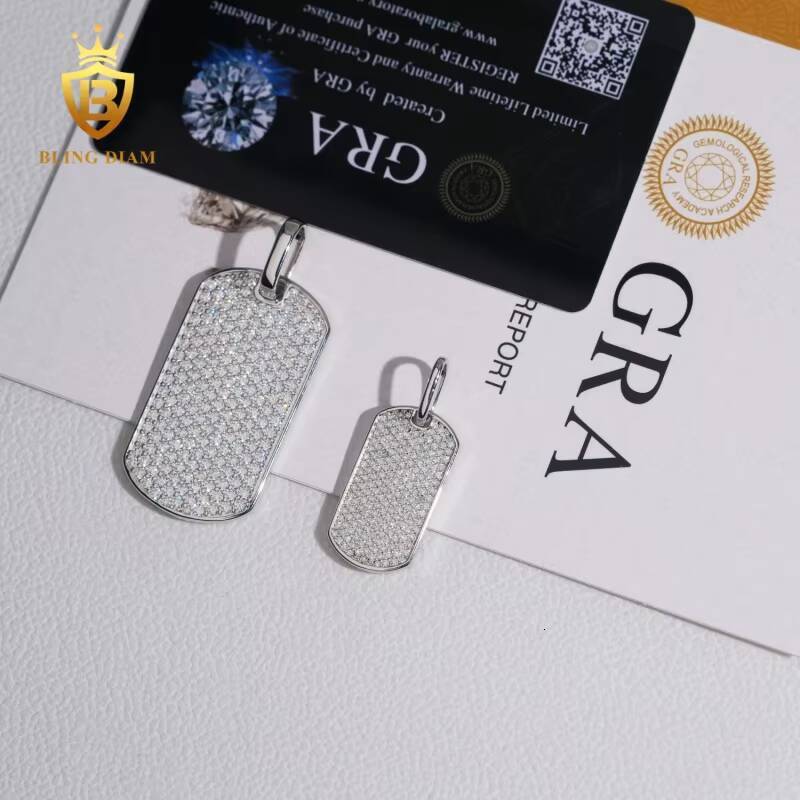 New Fashion Design Pendant Moissanite 925 Sterling Silver Hip Hop Iced Out Pass Diamond Tester Moissanite Pendant
