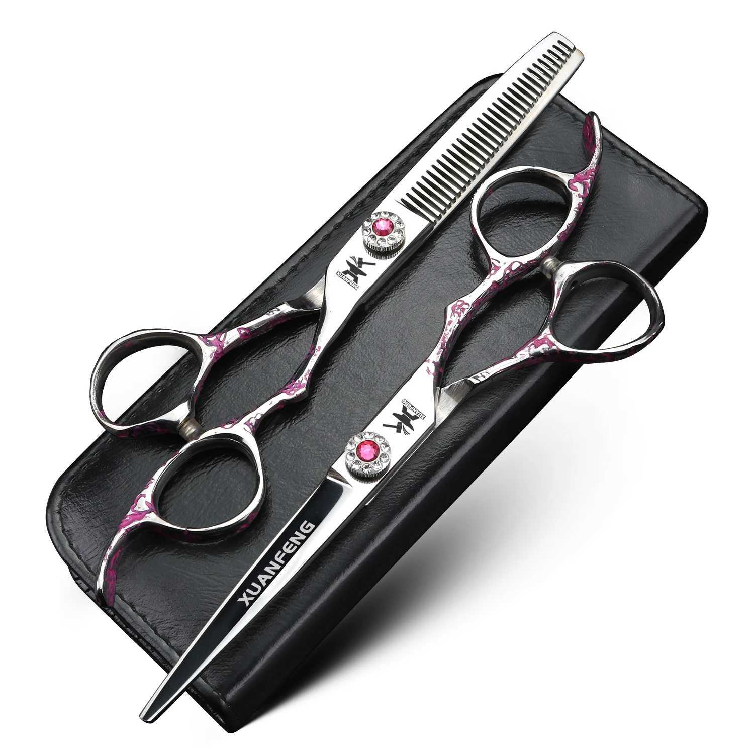Xuanfeng 6-inch rose hair clipper barber styling tool cutting shears and slimming shearsXJ250403