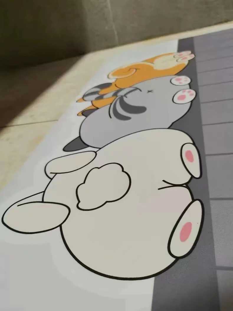 Cartoon Bathroom Soft Diatomaceous Mud Floor Mat Bathroom Absorbent Foot Mat Toilet Sink Bedroom Mat Carpet C251103