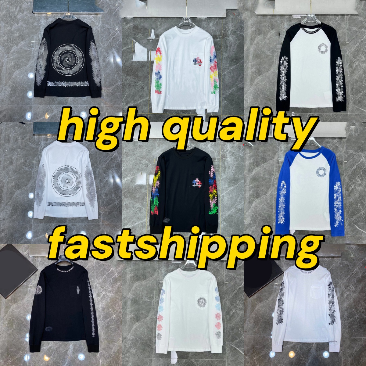 high quality mens designer shirt graphic tee designer clothes shirts for men designer tshirt mens designer chrome hoodie sweater mens jumper pullover sweatshirt