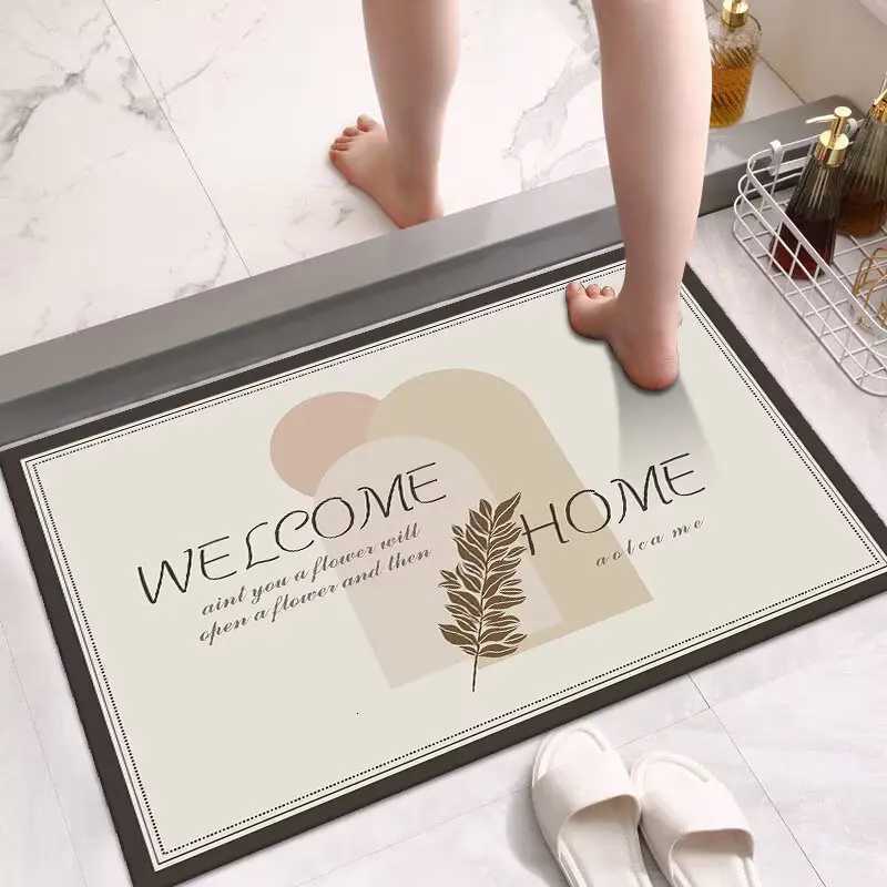 Diatom mud floor mat bathroom toilet special floor mat toilet bath shower door mat water absorption quick drying non-slip carpet C251103