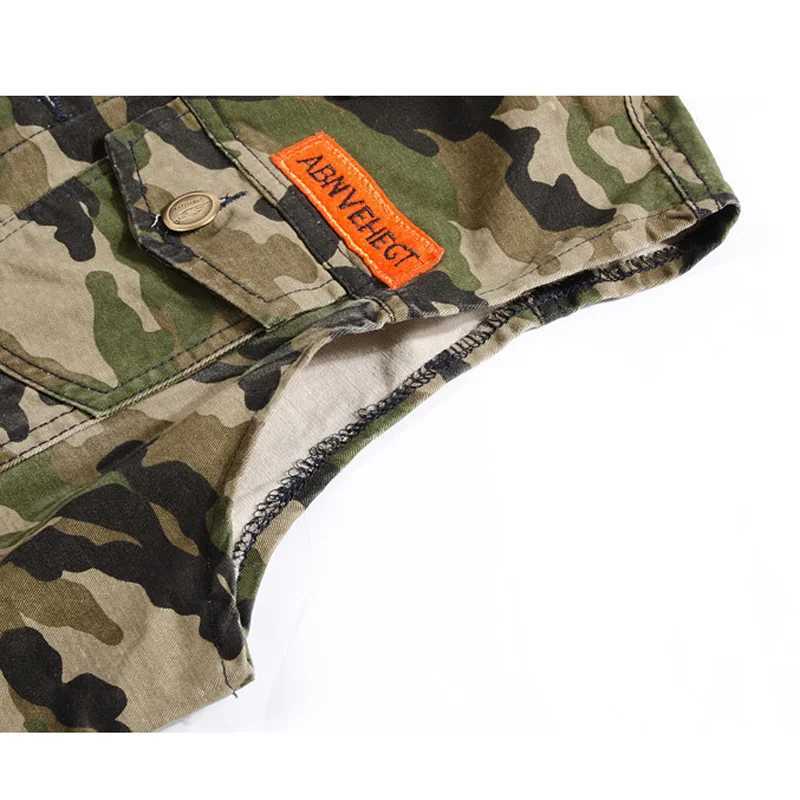 DIMUSI Men Denim Vest Vintage Sleeveless Washed Jeans Army Military waistcoat Man Cowboy Camouflage Jacket Plus Size 4XLYA215 X250403