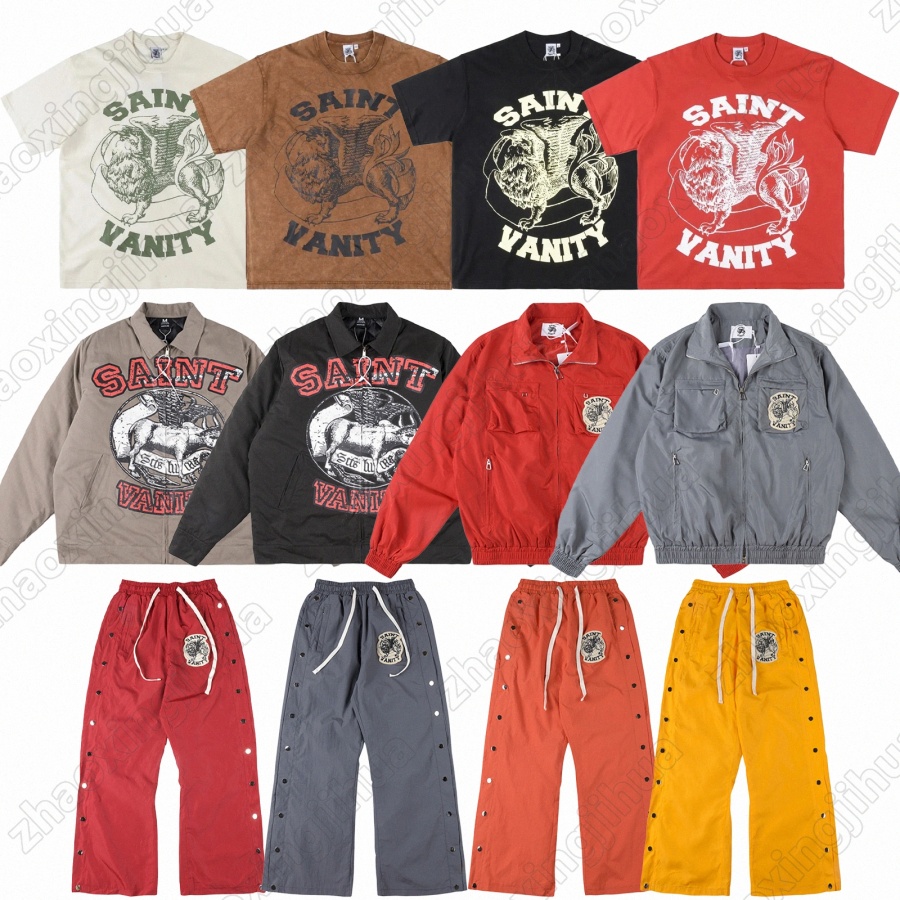 saint Vainty Mens Tshirts Designer Saint Vanity Shirt Streetwear Hip Hop Unisex Short Sleeve Summer High Quality Cotton Tshirts Vintage Print Letter C v9o3#