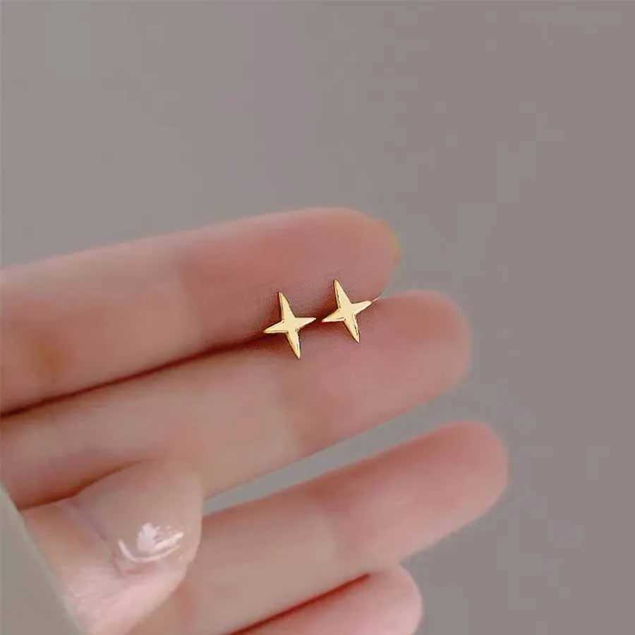 Gold Colorly Mini Star Earrings for Women Daily Wear Minimalist Cute Flower Stud Earring Girls Fashion Pierc Jewelry Gifts C251103