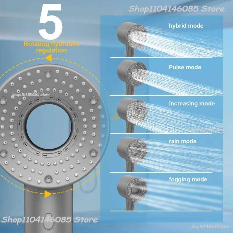 5 Modes Shower High Pressure Shower Portable Filter Rainfall Faucet Tap Bathro Bath He Bathro Accessories Y251103