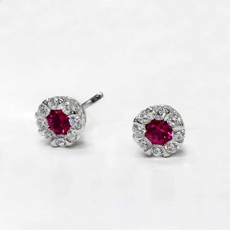 Huitan white/blue/red/green cubic zirconia earrings suitable for womens daily earring temperature female accessories fashionable jewelryT250402