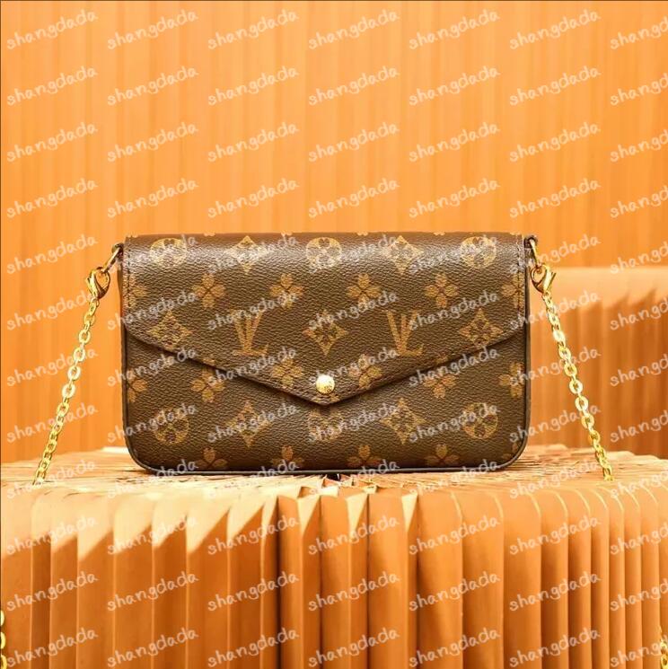 2025 Luxurys Designer Bag 3 Multi FELICIE POCHETTE Chain Bags Handbags Crossbody Purse Fashion Women Shoulder Bags Ladys The Totes Bag Wallet Female backpack