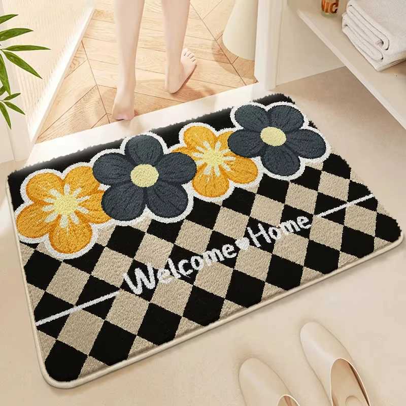 VIKAMA Bathroom Water-Absorbing Carpet Entrance Hall Imitation Cashmere Rug Bathroom Dirt-Resistant Door Mat Home Decoration C251103