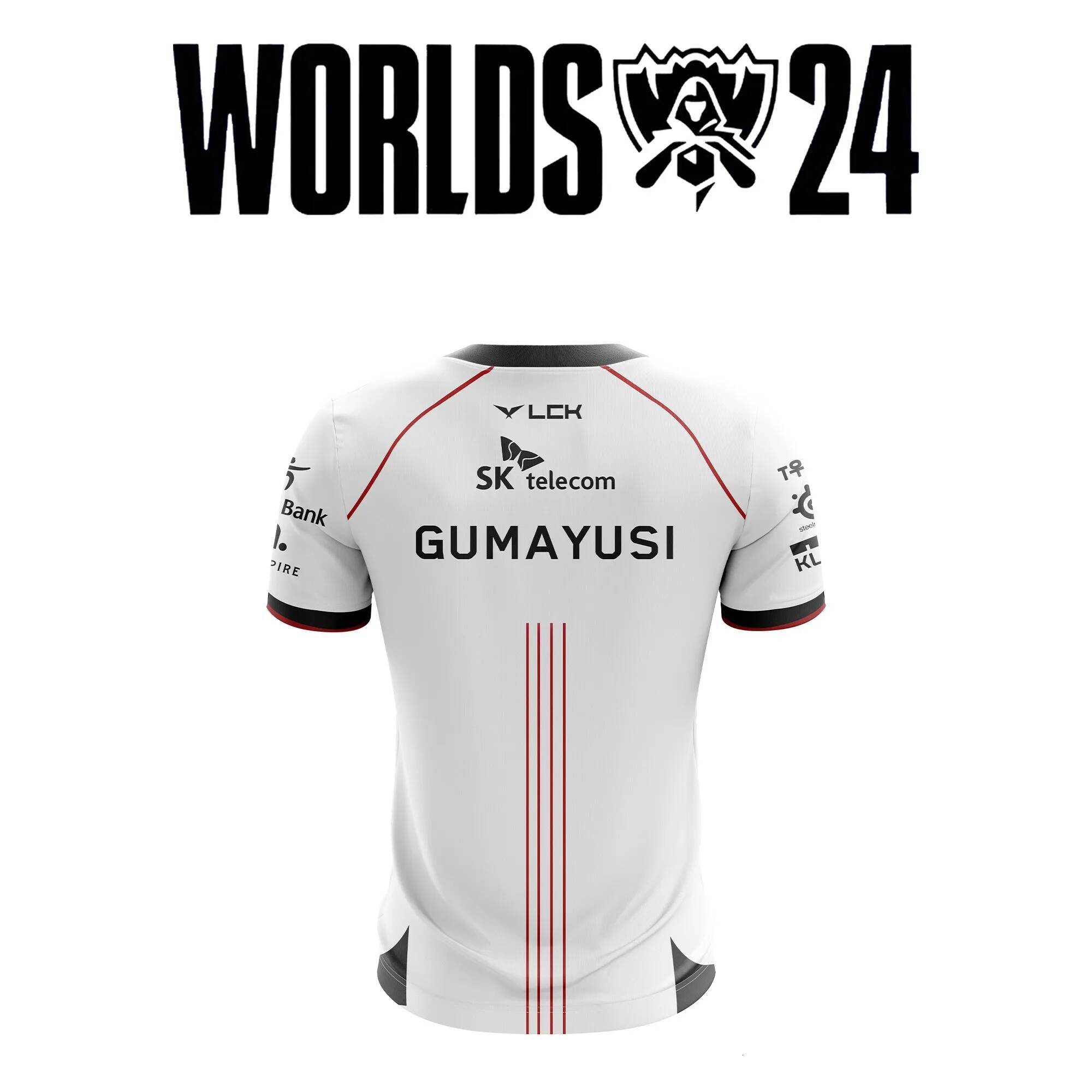 Ddmytues 2024 New T1 Esports Team Uniform T-Shirt League Of Legends World Finals Jersey T Shirt Lol Games Faker Fan Support Men Clothes Jackets