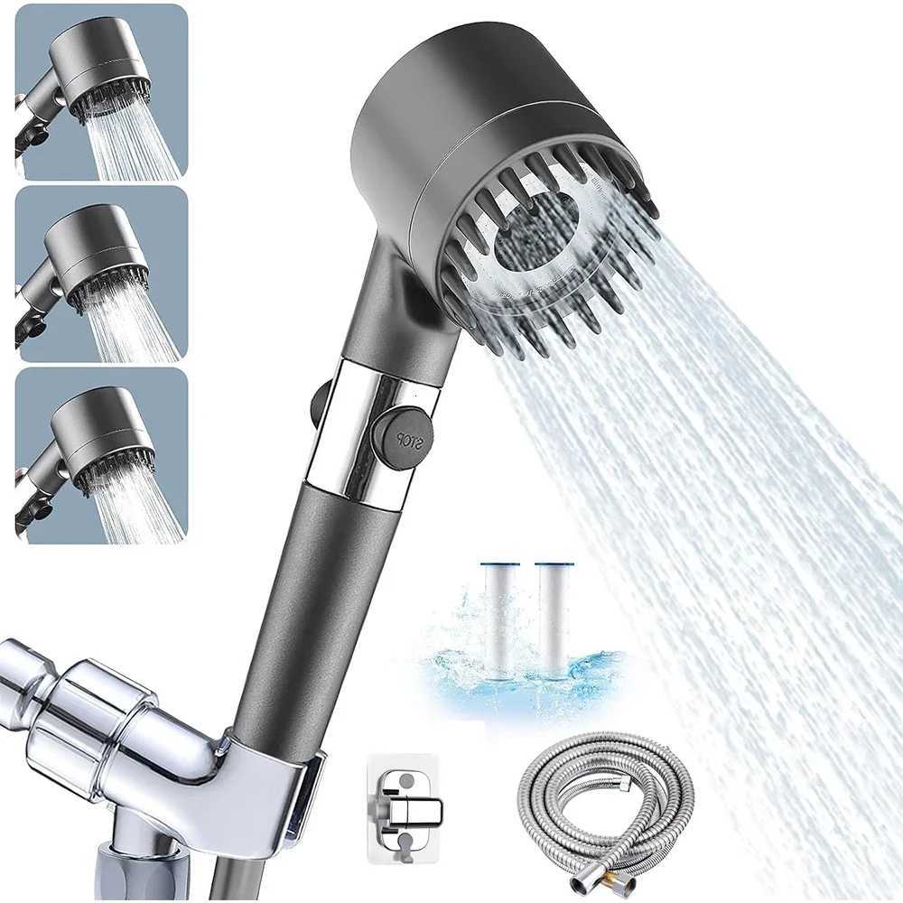 3 Modes Handheld Shower Filter Powerf Massage Spa High Pressure Water Saving Shower with ONOFF Switch for Bathro Y251103