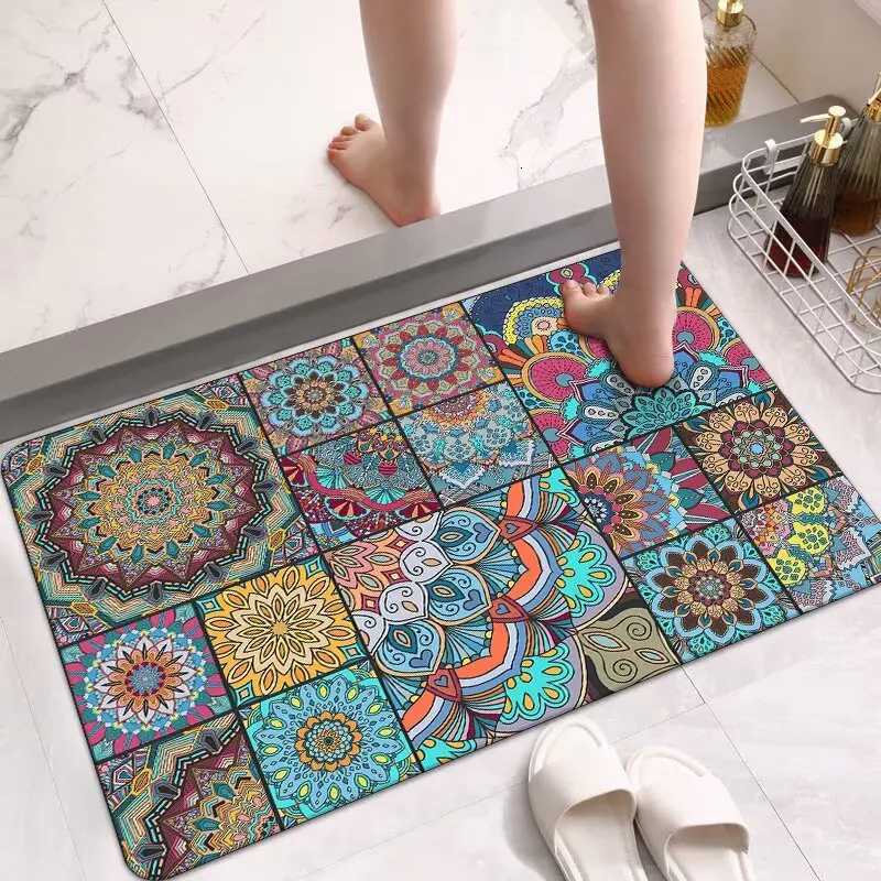 Bathroom floor matdiatom mud water-absorbing non-slip mat at the door of the bathroomhousehold foot matdoor toilet carpet mat C251103