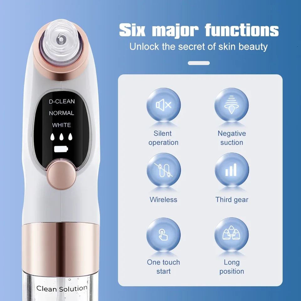 Electric Small Bubble Blackhead r USB Water Cycle Pore Pimple Removal Vacuum Suction Facial Nose Cleaner Tool 251030