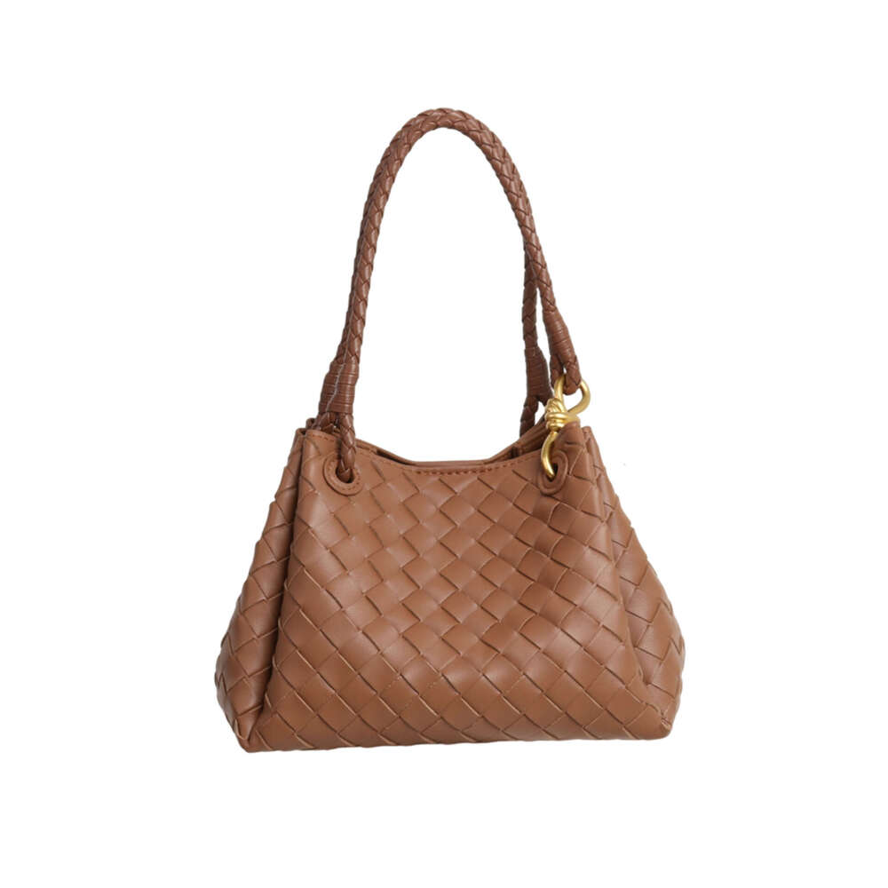 Luxury Bags Designer's New Metal Cord Woven Leather Shoulder Bag Large Capacity Handbag