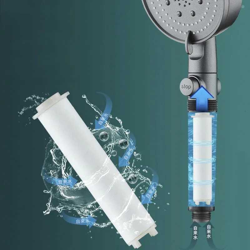 Pressuri Filter Shower 5-speed Nozzle Handheld Shower Bath Set He Bathro Large Water Outlet Universal Interface Y251103