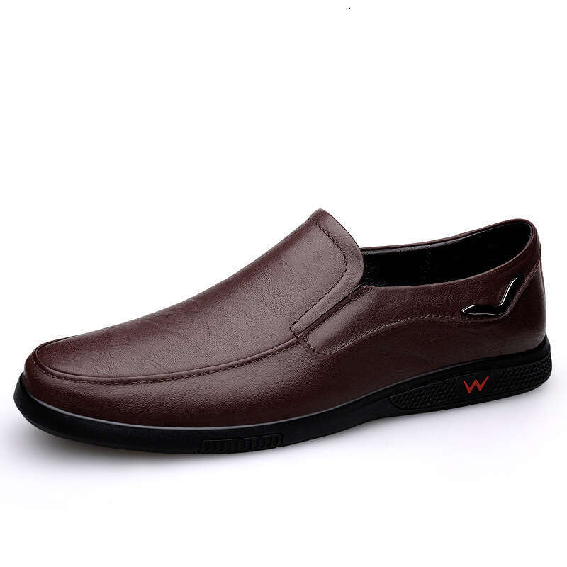 Large size bean fashionable business lazy Korean version casual hooded leather driving shoes, men's shoes