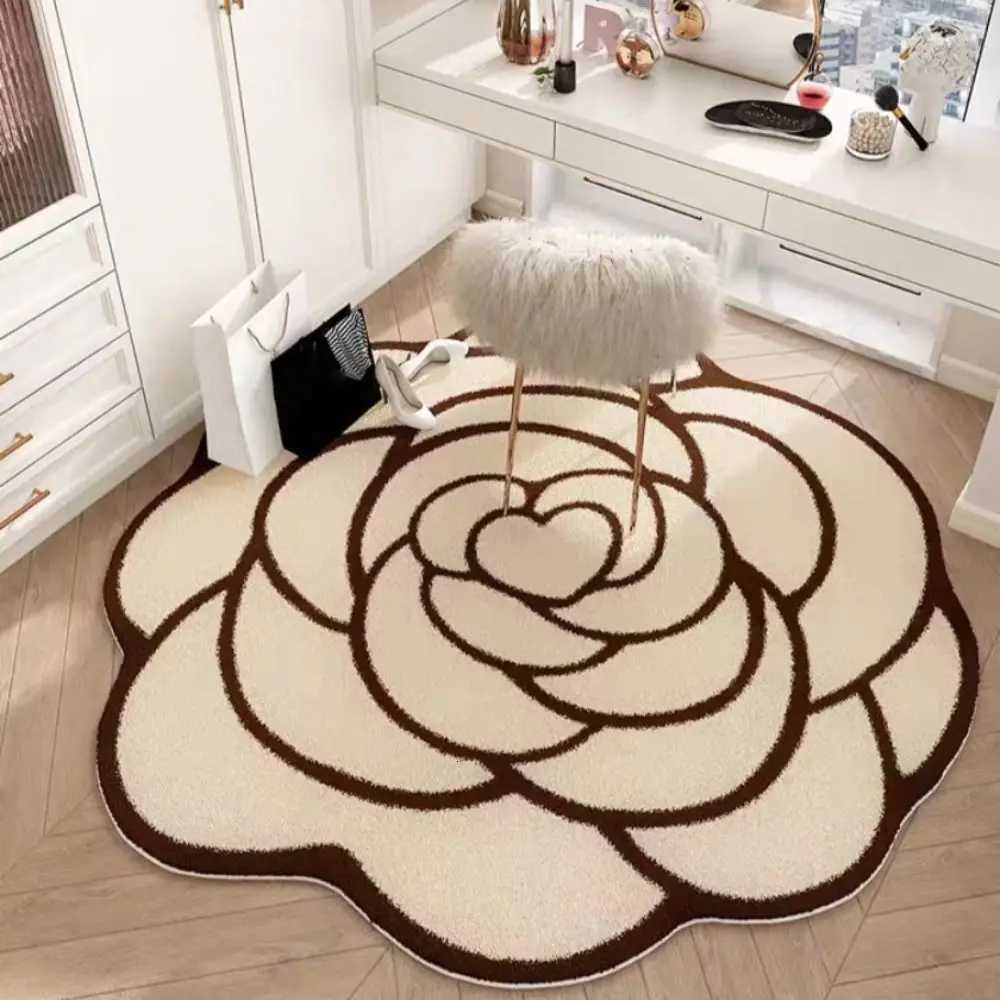 New Crystal Velvet Camellia Carpet Absorbent Quick-Drying Floor Rugs Non-slip 60x60CM Floor Mat Living Room Bathroom C251103