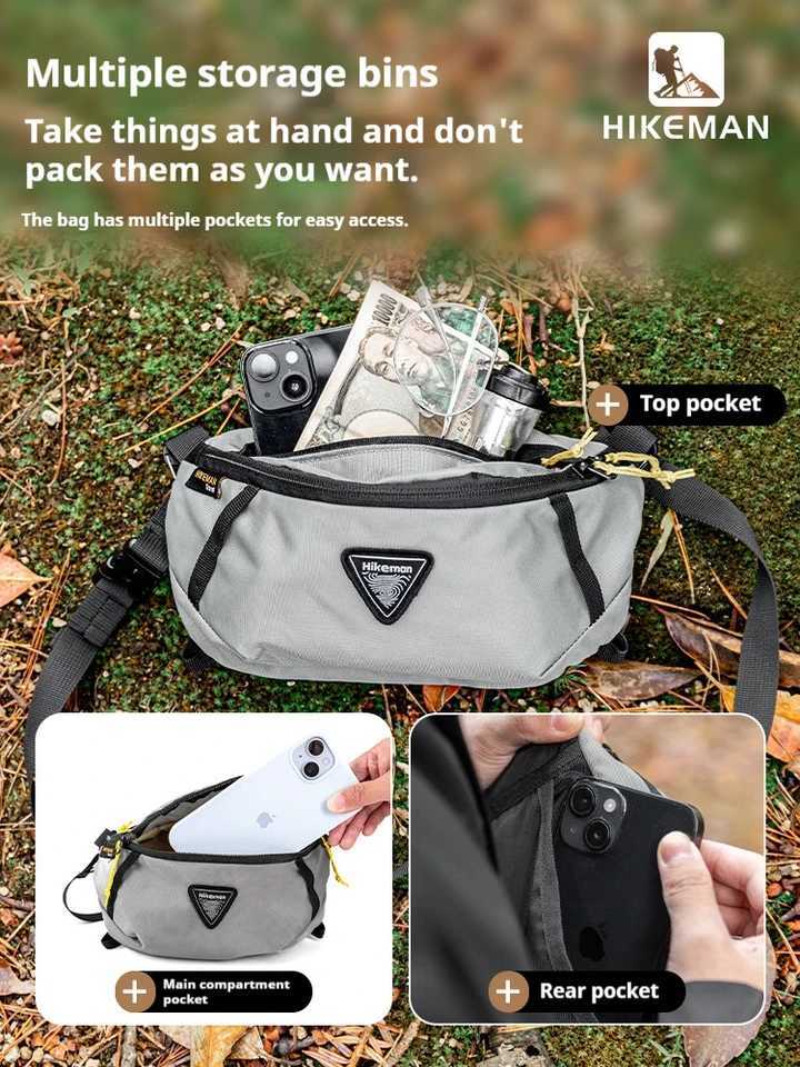 Outdoor Waist Bag Sports Mountaineering Cycling Mobile Bag Backpack Expansion Pack Travel Hiking Lightweight EquipmentC250407