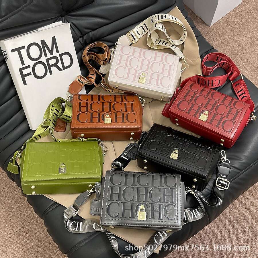 Women's Bags Embossed new crossbody high-end embossed large capacity small square bag, women's CH shoulder bag