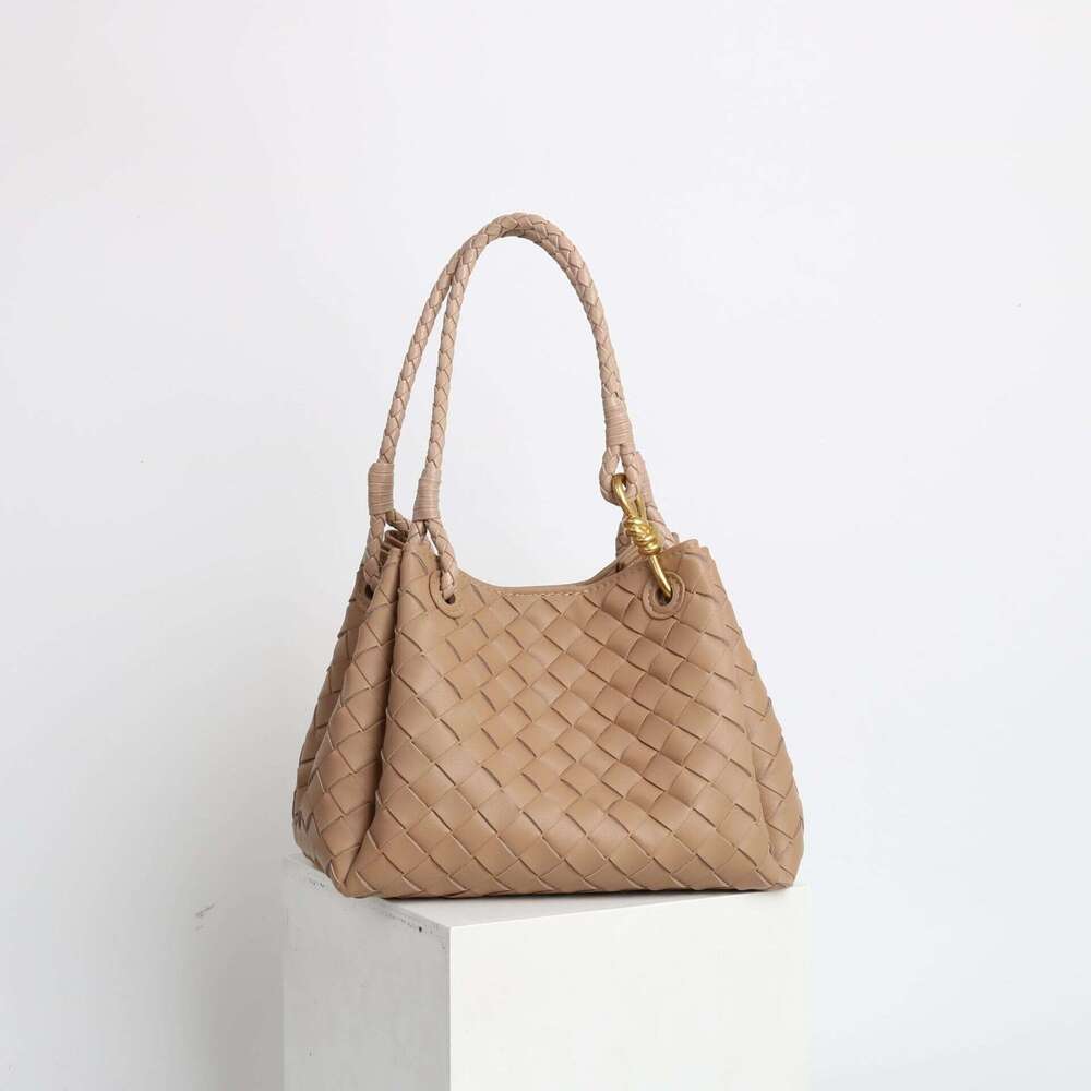 Luxury Bags Designer's New Metal Cord Woven Leather Shoulder Bag Large Capacity Handbag