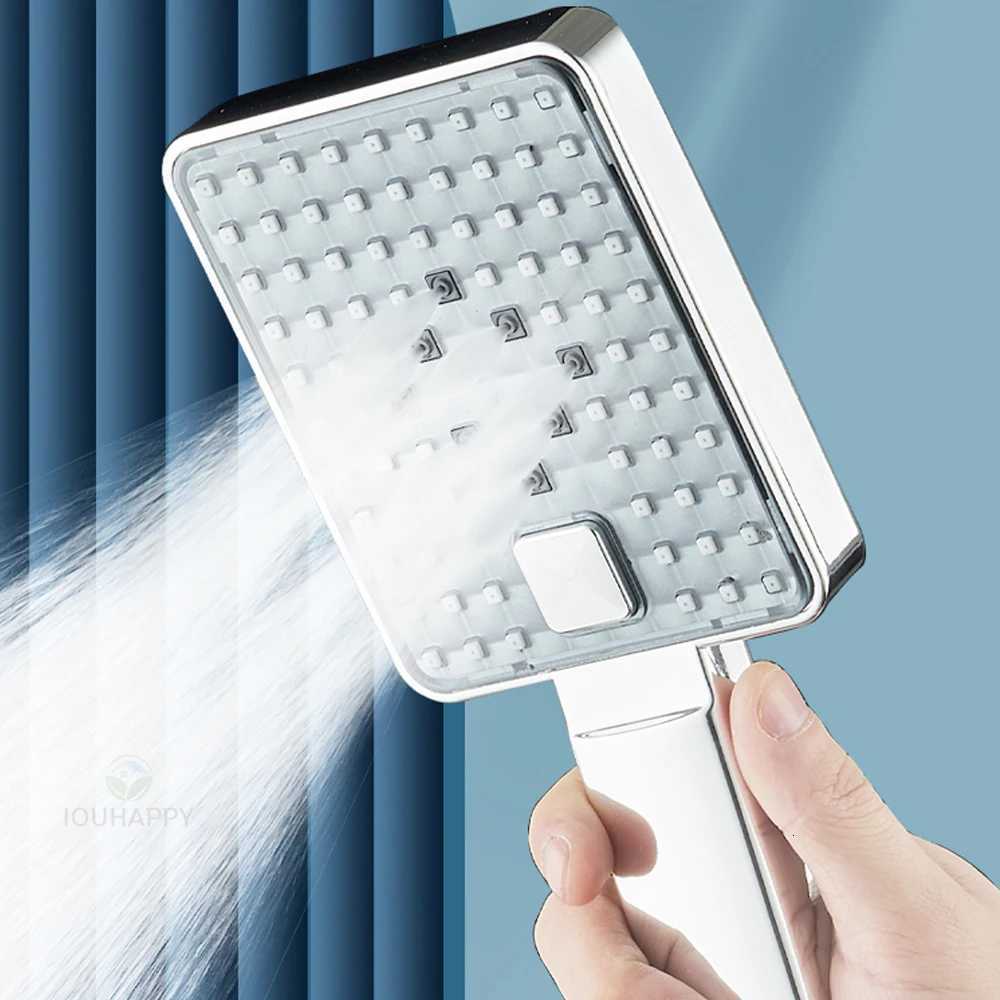 High Pressure Shower Adujstable 3 Mode Water Saving Rainfall Shower Nozzle Large Flow Shower Bathro Accessories Y251103