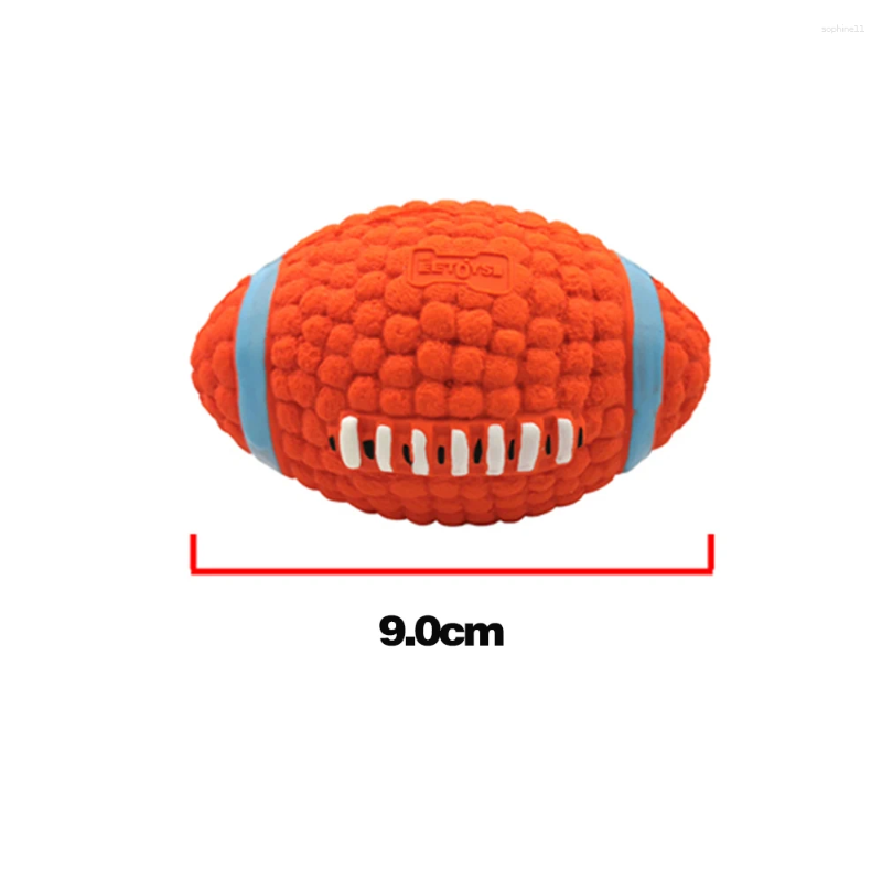 Update Squeaky Dog Toys Durable Interactive Puppy Chew Toy Latex Pet Molar Cleaning Teeth Anti Bit Floating Ball Bulldog Supplies