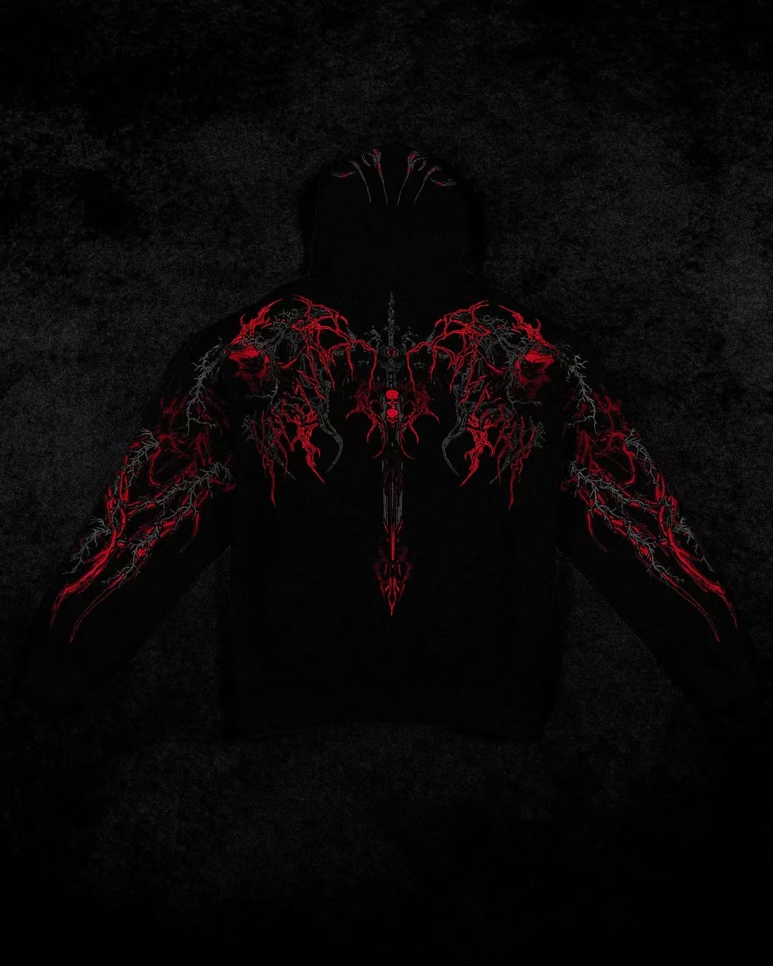 Designer Luxury Top, Casual Style, Dark Running Sports Men's Hooded Sweatshirt, Fitness Clothing, Fashionable Street Sweatshirt