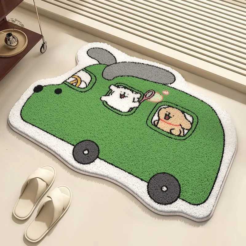 Good luck koi imitation cashmere floor mat bathroom absorbent non-slip mat toilet door foot mat toilet wear-resistant C251103