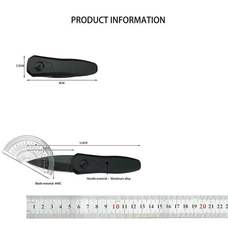 KS 7500 launches 4 compact tactical knives outdoor survival knives 8Cr18MoV blades aluminum alloy handle EDC camping basic toolsT250402