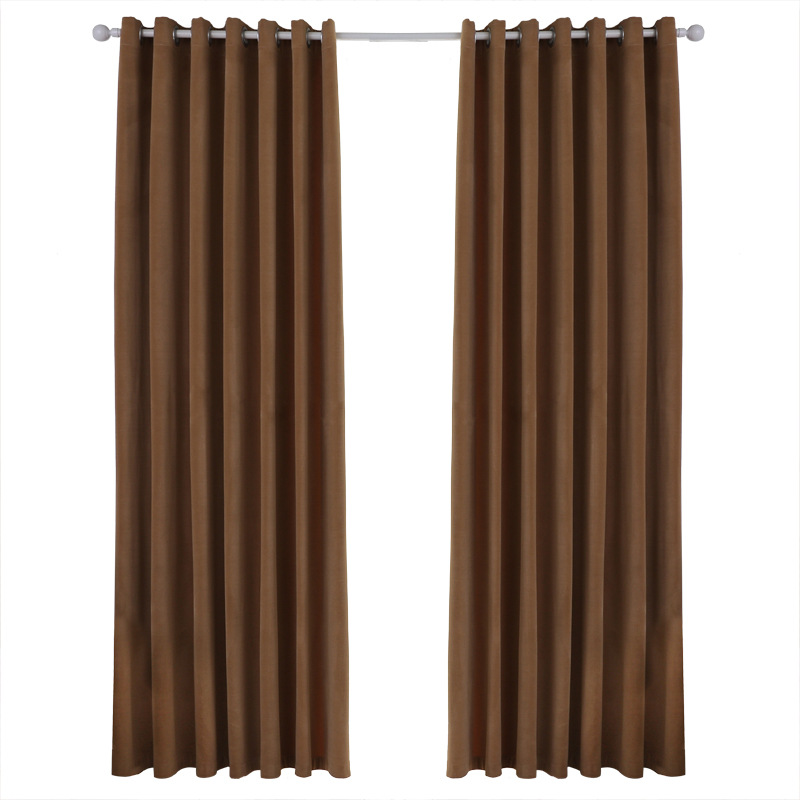 B441 2pcs Modern 100% Blackout Curtain with Coated Lining, Curains for Bedroom, Living Room, Dining Room, Bathroom, Home Decor