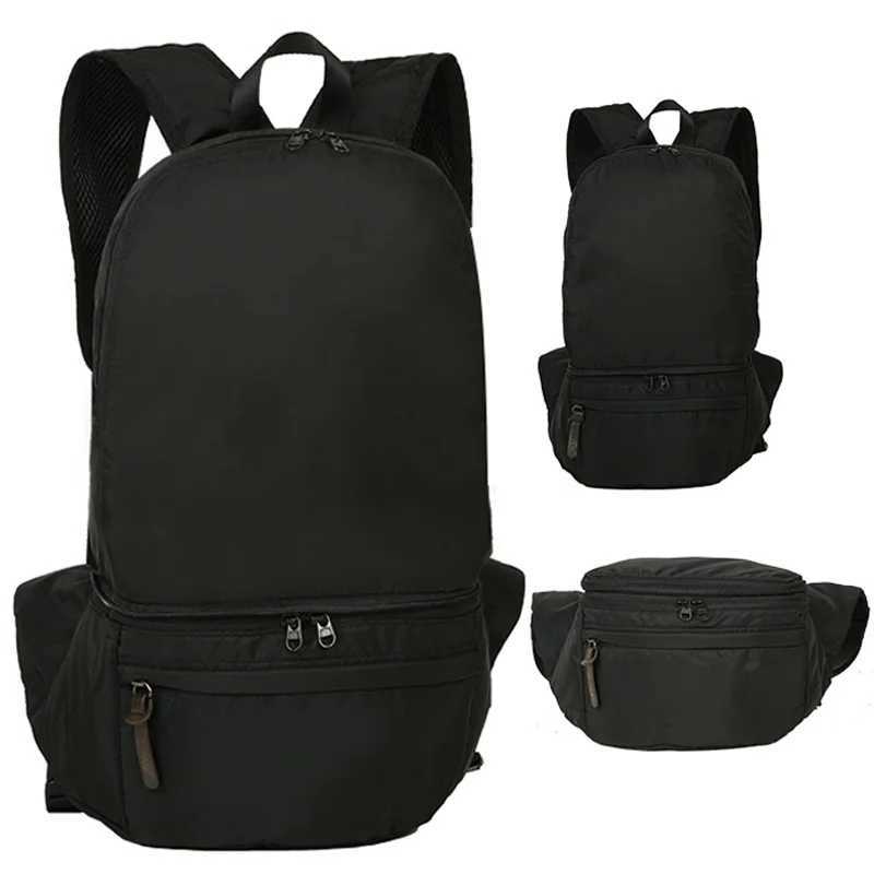 Light Weight Backpack Foldable Bag Waist Bags Camping Folding Ultrght Outdoor Sports Hiking Travel Bag Hiking Climbing BagC250407