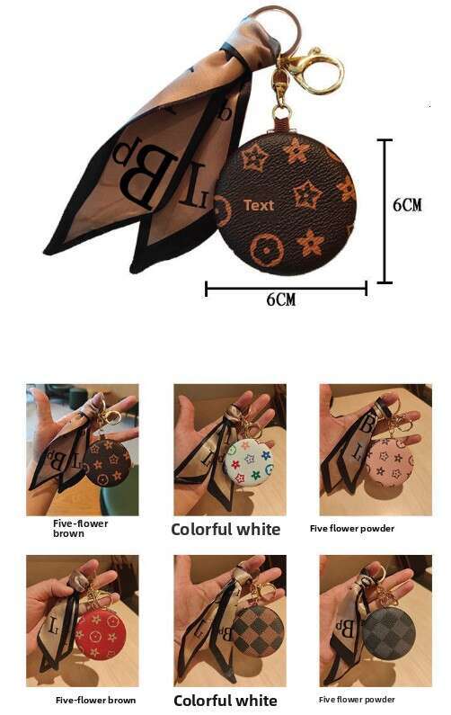 Designer Bag Christmas gift Creative Plaid Texture Leather Headphone For 4 Pro 2 3 2And1 Case Keychain Portable Mini Storage Bag Pendant Best Seller