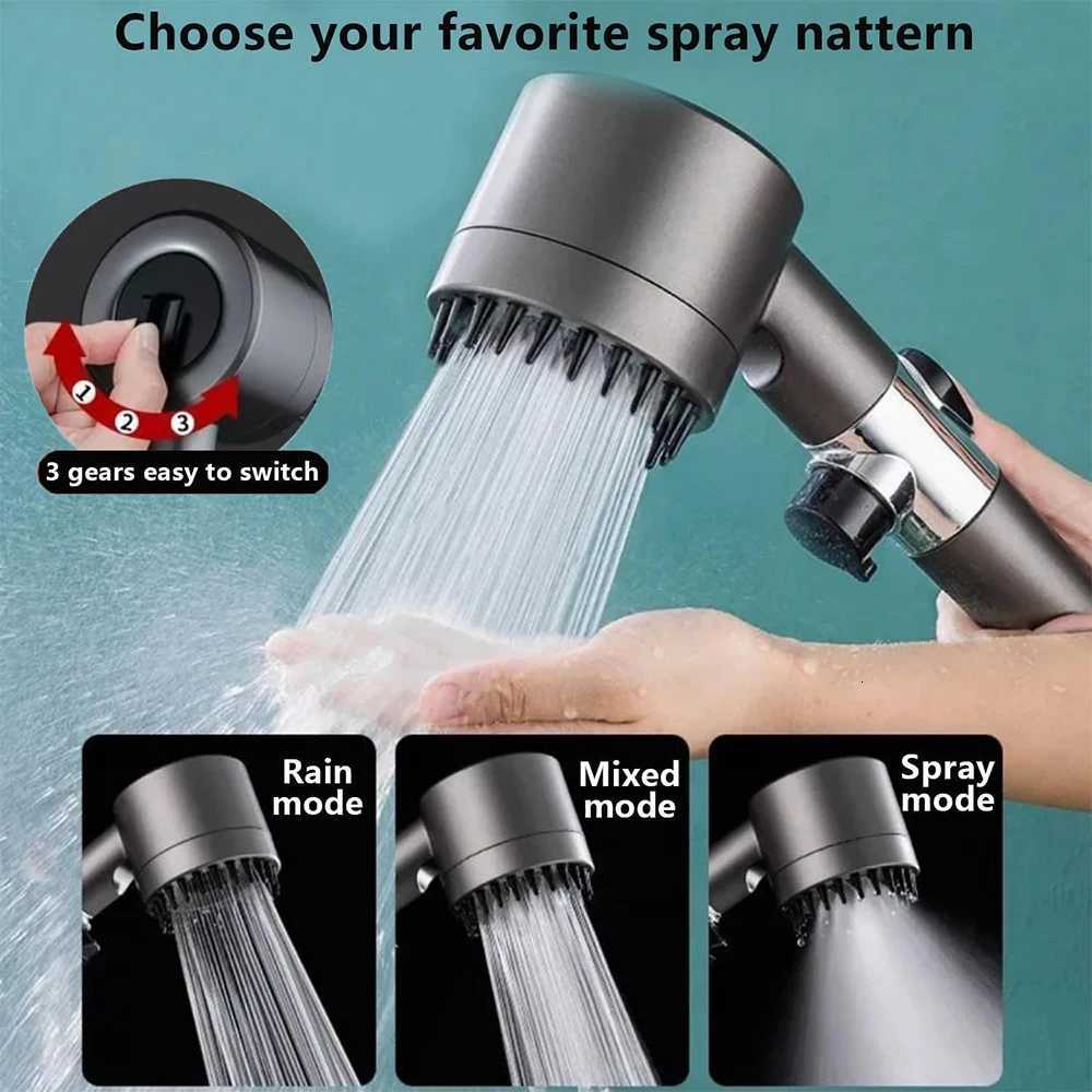 4 Modes One-click Stop Water Saving High Pressure Handheld Shower Massage Shower with B Cotton Filters for Bathro Y251103