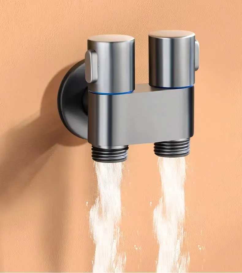 New Hygienic Shower for Bathro Toilet Bidet Shower Double Outlet Angle Valve of Bathro Accessories Bidet Toilet Seat Y251103