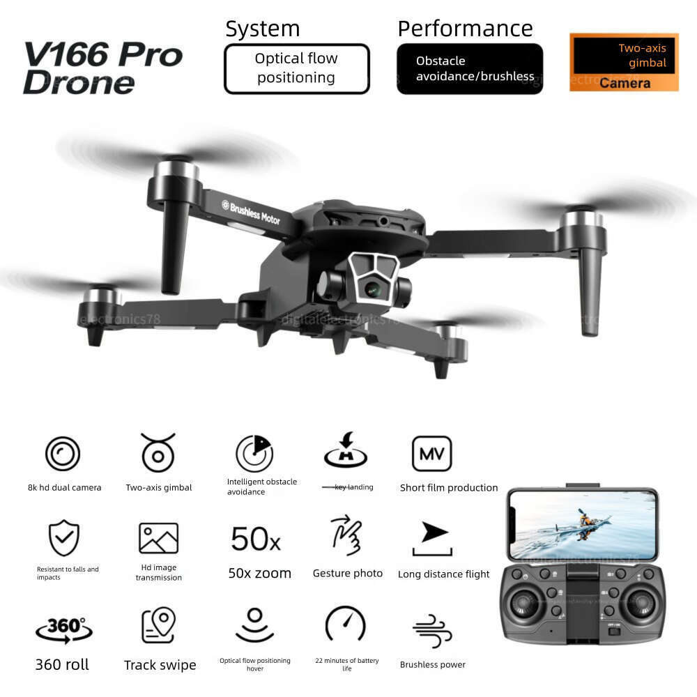V166 Drone dji fpv 8k professional rc helicopter Mini ufo aircraft jjrc plane elicoptero en oferta low price drones Aircraft