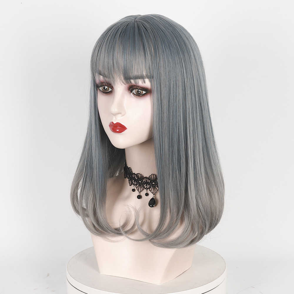 New style hairpieces for women in Japan and South Korea - medium-length long-layered air-blow hairstyle hair cap with long curly hair C250922