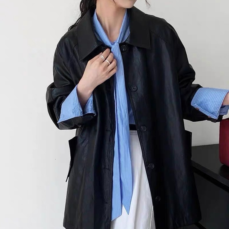 Brown Leather Jacket for Women 2025 New Style Trendy Jacket for Petite Women Early Spring Super Stylish 241125